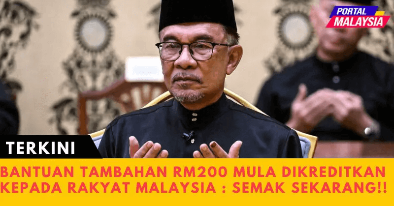 Bantuan RM200 Mula Dikreditkan Kepada Rakyat Malaysia